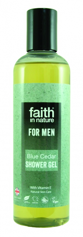 Faith For Men přírodní sprchový gel Modrý cedr 250ml