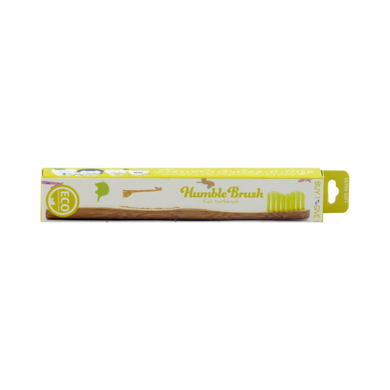 Humble Brush Dětský bambusový kartáček na zuby Ultra soft žlutý