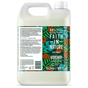 SLEVA 50% EXPIRACE Kanystr 5 litrů Faith in Nature přírodní šampon s kokosovým olejem