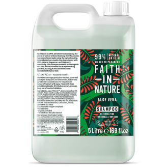 SLEVA 50% EXPIRACE Kanystr 5 litrů Faith in Nature přírodní šampon s Aloe Vera