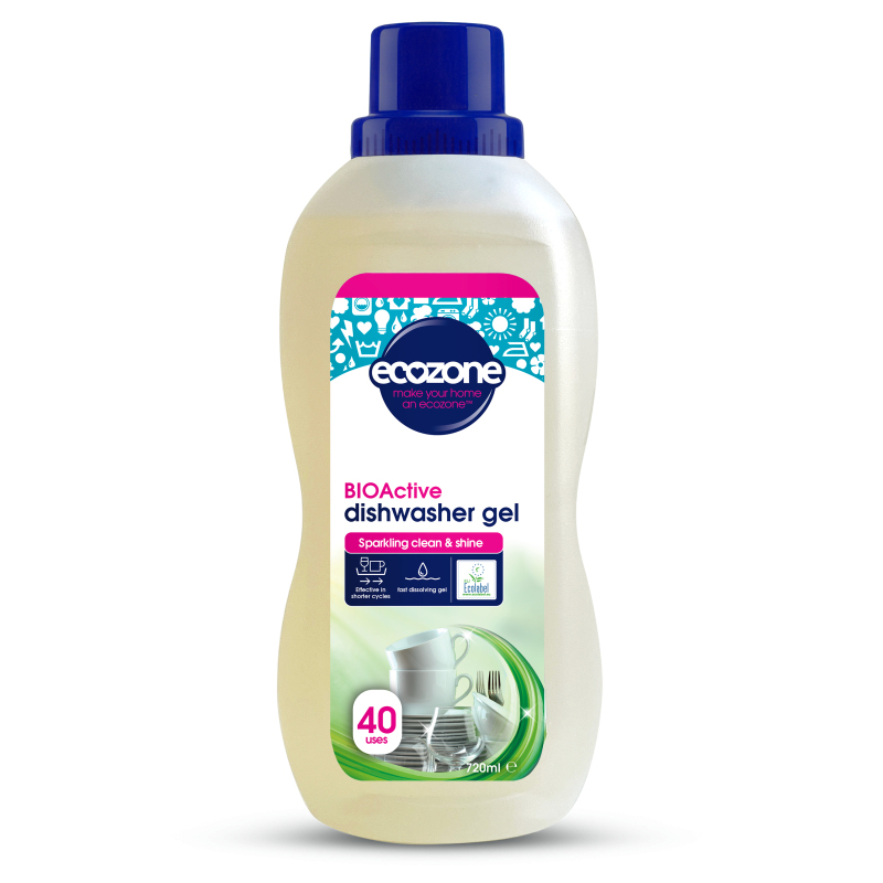 SLEVA 10% POŠKOZENÉ Ecozone Plus BioActive gel do myčky 40 dávek
