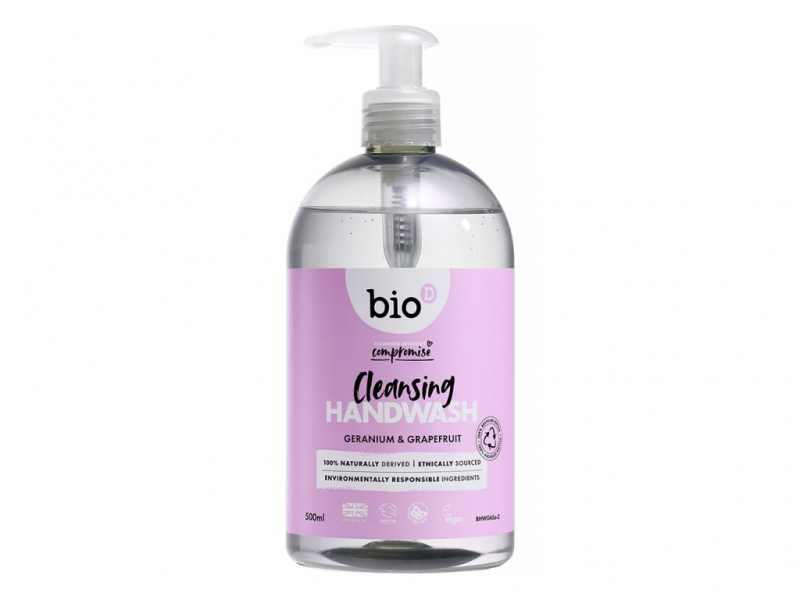 Tekuté antibakteriální mýdlo s pelargonií značky Bio-D 500ml