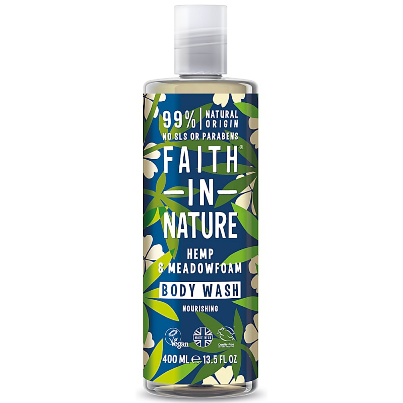 Faith in Nature přírodní sprchový gel konopí a mokřadka 400ml
