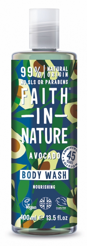 Faith in Nature přírodní sprchový gel s avokádovým olejem 400ml