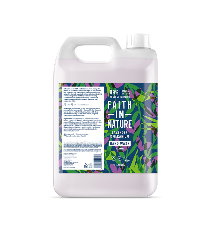 Faith in Nature antibakteriální tekuté mýdlo Lavandule 5 litrů