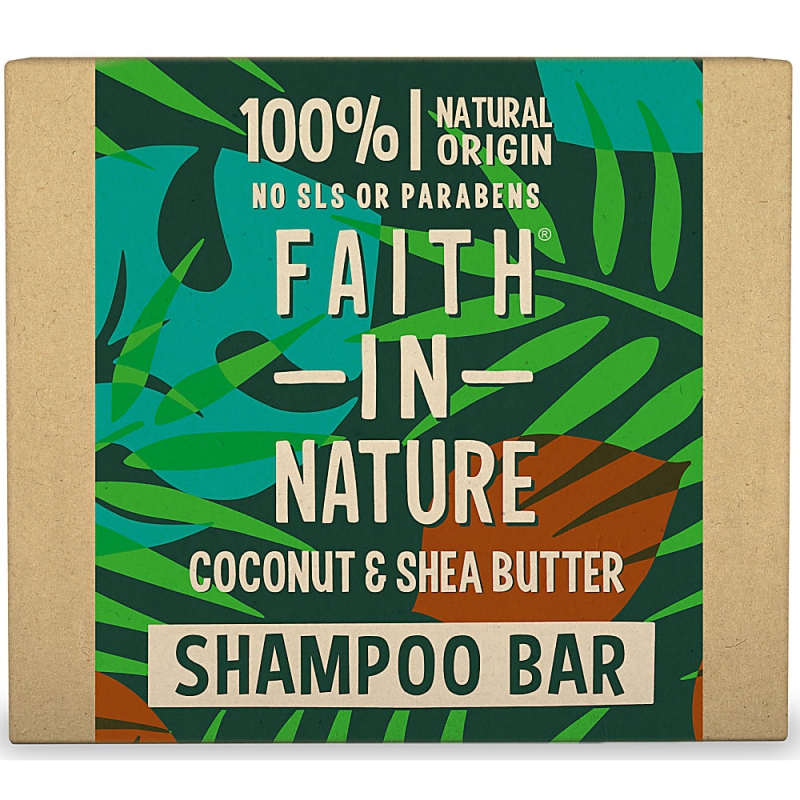 Faith in Nature tuhý šampon kokos a bambucké máslo 85g