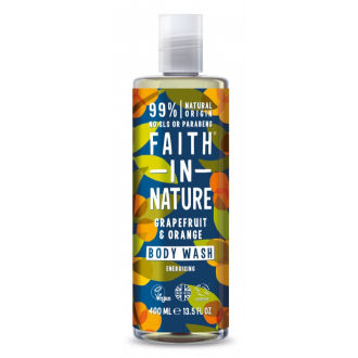 SLEVA 20% POŠKOZENÉ Faith in Nature přírodní sprchový gel Grapefruit&Pomeranč 400ml