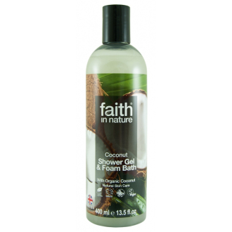 SLEVA 20% POŠKOZENÉ Faith in Nature přírodní sprchový gel Kokos 400ml
