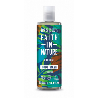 SLEVA 25% EXPIRACE Faith in Nature přírodní sprchový gel Kokos cestovní - 100ml