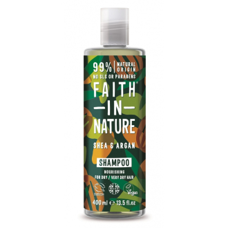 SLEVA 17% POŠKOZENÉ Faith in Nature přírodní šampon argan a bambucké máslo