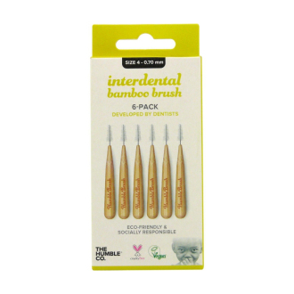 Humble Brush Mezizubní bambusové kartáčky vel. 4, 0,70mm žlutá