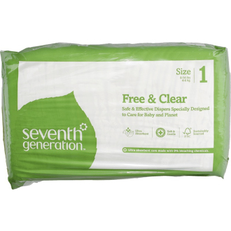 SEVENTH Generation dětské pleny Mini 1 (3,5-6 kg) malé balení 34 ks HYPOALERGENNÍ