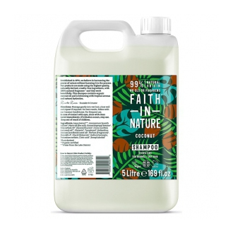 SLEVA 30% EXPIRACE Kanystr 5 litrů Faith in Nature přírodní šampon s kokosovým olejem